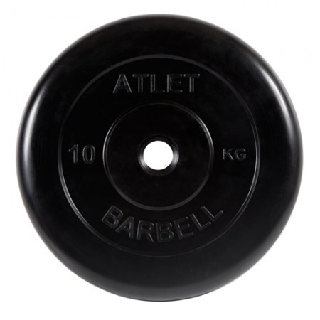 Диски обрезиненные Atlet Barbell для штанги 10 кг 26 мм
