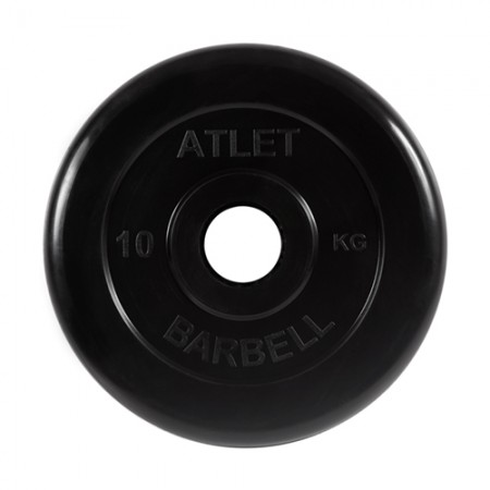 Диски обрезиненные Atlet Barbell для штанги 10 кг 50 мм