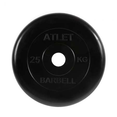 Диски обрезиненные Atlet Barbell для штанги 25 кг 50 мм