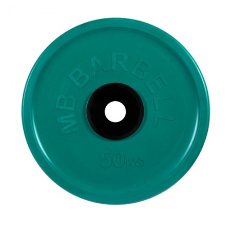 Диски обрезиненные MB Barbell евро-классик 50 кг 50 мм, зеленый