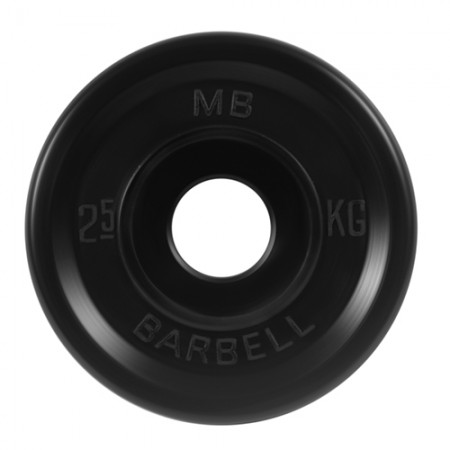 Диски обрезиненные MB Barbell евро-классик 2,5 кг 50 мм, черный