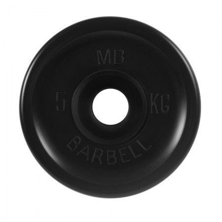 Диски обрезиненные MB Barbell евро-классик 5 кг 50 мм, черный