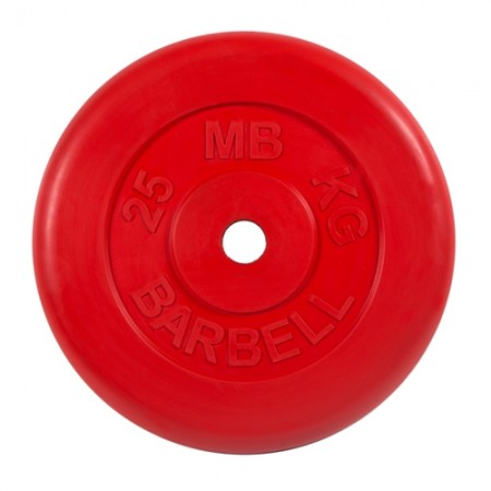 Диски обрезиненные MB Barbell для штанги 25 кг 50 мм цветные