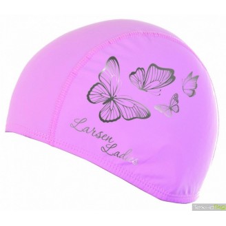 Шапочка для плавания Larsen Butterfly розовая 3059 