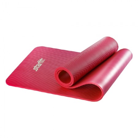 Коврик утолщенный для йоги и фитнеса 10 мм, розовый